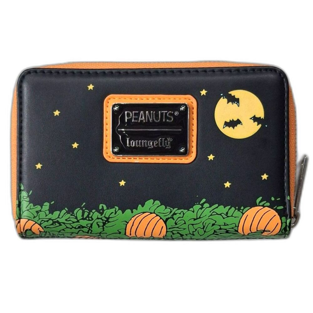 Loungefly Peanuts Great Pumpkin Snoopy Halloween Zip Around Wallet Fall Glows